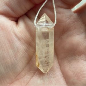 Citrine Crystal Pendant Natural Genuine Necklace